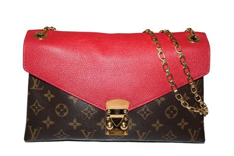 lv bag red and brown|louis vuitton brown shoulder bag.